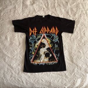 1980s Def Leppard Tour Tee with Red and Yellow Accents
